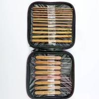 ราคา Direct Supply Wooden Crochet Tool Set Stainless Steel Yarn Crochet Hook Bamboo Handle 20 Pieces Bamboo Crochet Storage Bag (1734114281956411181)