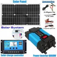 ราคา Solar Panel Inverter, 600W, 6000W Solar Power System, 12V to 110V / 220V, Outdoor and Indoor Use, Suitable for Cars and Mobile Phones, Solar Charger (1733761466503562735)