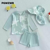 ราคา ชุดว่ายน้ำ ชุดป้องกันรอยขีดข่วน สำหรับเด็กผู้ชาย พิมพ์ลายปลาดาว แขนยาว เสื้อซิป พร้อมกางเกงขาสั้นและหมวกว่ายน้ำ ชุด 3 ชิ้น (1731937342188717577)