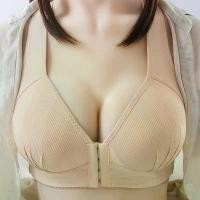 ราคา ชุดชั้นใน, ของแท้อย่างดี, กระดุมหน้า, บาง, ป้องกันสนามแม่เหล็ก, ดันขึ้นและป้องกันการหย่อนคล้อย, ถือเต้านม, ไร้สาย, พลัสไซส์, บราผู้หญิงอ้วน (1730663100712717266)