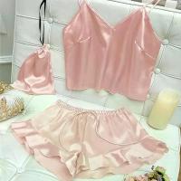 ราคา ชุดชั้นในเซ็กซี่ แฟชั่น สำหรับผู้หญิง ชุดนอน 2 ชิ้น ชุดนอน ทำจากผ้าไหมซาติน มีสายรัดหน้าท้อง เสื้อสายเดี่ยวและกางเกงขาสั้น เหมาะสำหรับชุดนอน (1729934451451005057)