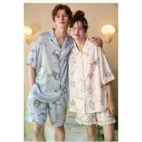 ราคา ชุดนอน GUKOO ลายแมวเมลีและคิตตี้ ผลิตจากผ้าซาตินไหมที่นุ่ม เรียบเนียน สวยงาม และสวมใส่สบาย (1733976712857749319)
