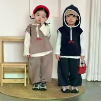 ราคา ฤดูใบไม้ผลิ/ฤดูใบไม้ร่วง ปี 2026 สีน้ำเงิน/สีน้ำตาล ผ้าฝ้าย เสื้อผ้าเด็กแบบซิป สำหรับใส่ลำลองและกีฬา เด็กผู้หญิง/เด็กชาย ทรงหลวม หมวกแก๊ป ชุดวอร์ม กางเกงวอร์ม กางเกง 2 ชิ้น เซ็ต (1734080456511227398)