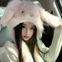 ราคา แฟชั่น อบอุ่น หมวกฤดูหนาว หูสามารถขยับได้ ป้องกันหู หมวกบีนนี่ กำมะหยี่ น่ารัก หมวกขนฟูหูกระต่าย ผู้หญิง (1733643352109581971)