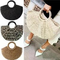 ราคา กระเป๋าถือผู้หญิง กระเป๋าหวายสานครึ่งวงกลม ความจุขนาดใหญ่ กระเป๋าสะพายสำหรับเดินทางลำลอง แฟชั่น กระเป๋าโท้ท (1733288148282148536)