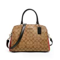 ราคา กระเป๋าสะพายข้าง COACH 91016 LILLIE CARRYALL IN COLORBLOCK SIGNATURE CANVAS (IME7V) Color: IM/KHAKI MULTI (1733780979587188539)