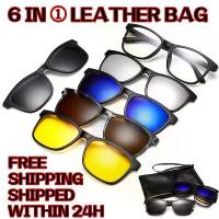 ราคา แว่นกันแดดแม่เหล็ก แบบหนีบ สำหรับผู้หญิงและผู้ชาย โพลาไรซ์ กรอบแว่นคลิปออน แว่นตา (1732893056752649322)