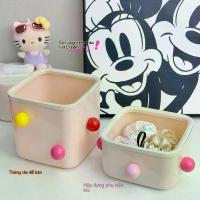 ราคา กล่องเก็บเครื่องประดับผม ยางรัดผม กล่องจัดระเบียบเดสก์ท็อป กล่องเก็บกิ๊บติดผม น่ารัก กล่องใส่ที่มัดผมและเครื่องประดับ (1733027579724728102)