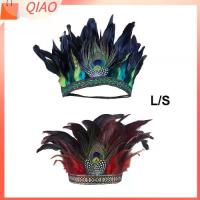 ราคา [พร้อมส่ง] QIAO มงกุฎขนนก ขนนก headbands มงกุฎของอินเดีย ชุดนกยูงแต่งกาย ที่คาดผม พร้อมสายรัด ที่คาดผมอินเดีย การแสดงการเต้นรำ (1733319220844922825)