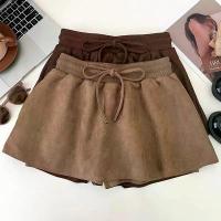 ราคา แฟชั่นวินเทจ กระโปรงสั้นเอวสูงแบบเรียบง่าย กระโปรงหนังก (1733485131943216733)