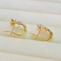 ราคา ต่างหูห่วงเพชรโบว์ น่ารักมากๆ ทองคำแท้ 18 K (1732950473494923152)