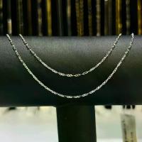 ราคา สร้อยคอ 18 K ดีไซน์อินฟินิตี้ ยาว 18 นิ้ว ทองขาว (1733975041180992902)