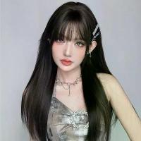 ราคา วิกผม รุ่น ไลลา สีน้ำตาลธรรมชาติ บริเวณผม สวยเนียนมากไร้ที่ติ ยาว 55 cm. วิกผมยาวมีหน้าม้าปลายสไลด์ (1733796755295733229)