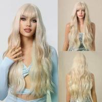 ราคา วิกผมเต็มหัว ผมยาวประมาณ 65 ซม. หน้าม้าพลัมคลื่นใหญ่ ผมหยิกยาว ฟู สำหรับเพรียวบางใบหน้า วิกผม (1734189192749352321)