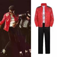 ราคา ชุดคอสเพลย์ Superstar Road ชุดเล่นบทบาท Michael Jackson เสื้อแจ็คเก็ตหนังสีแดง ชุดการแสดงบนเวที Michael (1734286073284363419)