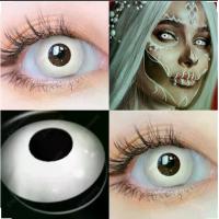 ราคา คอนแทคเลนส์ มี อย.ไทย คอนแทคเลนส์ฮาโลวีน คอสเพย์ Cosplay สีขาว/White และ สีแดง/Red มีค่าสายตาปกติ (0.00) รายเดือน (1729744068246604199)