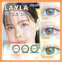 ราคา *มีค่าสายตา* คอนแทคเลนส์ : Layla (Montralens) ขนาดเท่าตา ค่าอมน้ำสูง 55% (1730533372770028317)