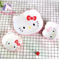 ราคา [พร้อมส่ง] จานเมลามีน ชามเมลามีน จานขนม ผลไม้ เค้ก อาหาร ถ้วย จานหน้าคิตตี้ ลายการ์ตูน Kitty (1733741907263457133)