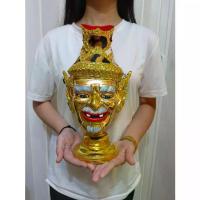 ราคา เศียรครู พ่อแก่ ฤาษี นารอท บรมครูใหญ่ กว้าง 8 นิ้ว พร้อมฐานปิดทอง งานสวย เนื้อเรซิ่น ทองเค หัวโขน เศียรเทพ ของที่ระลึก (1734300308771079699)