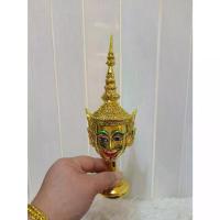 ราคา [COD] [Tiktok] หัวโขน พระลักษณ์ ขนาดกว้าง 4 นิ้ว พร้อมฐานทอง งานสวย เรซิ่น ทองเค ของที่ระลึก ของแต่งบ้าน รามเกียรติ์ เศียรเทพ เศียรครู (1733706860071454054)