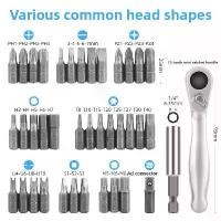 ราคา ชุดไขควงรูปทรงพิเศษ ไขควงวงล้ออเนกประสงค์ หัวแบน ไขควง Phillips Torx Hex พร้อมดอกไขควง (1732899176350909995)