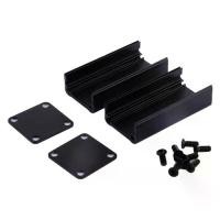 ราคา กรณี DIY 1.97x0.98x0.98นิ้ว กล่องอลูมิเนียมอัดขึ้นรูป 50x25x25มม. อลูมิเนียม กล่องระบายความร้อนอิเล็กทรอนิกส์ ดำ การออกแบบการระบายความร้อน กล่องเครื่องมือ PCB อลูมิเนียม แอปพลิเคชันการระบายความร้อน (1