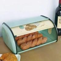 ราคา กล่องเหล็กใส่ขนมปัง เบเกอรี่ กล่องเก็บขนมปังมีฝาปิดแบบเหล็ก กล่องสไตล์วินเทจ กล่องใส่ขนมปัง เบเกอรี่ --พร้มส่ง-- (1733916008226195294)
