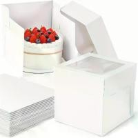 ราคา กล่องเค้ก 15 ชิ้น สูง 8x8x8/10x10x8/12x12x8 นิ้ว กล่องอบสี่เหลี่ยมสีขาว มีหน้าต่าง กล่องกระดาษแข็งสำหรับใส่ขนม กล่องเค้กขนาดใหญ่ เหมาะสำหรับงานเลี้ยงวันเกิด งานแต่งงาน คุกกี้ คริ (1733037634488796771)