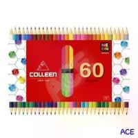 ราคา ปากกาสี Colleen สีไม้คอลลีน 2 หัว 30แท่ง 60 สี รุ่น787(แท่งเหลี่ยม) ดินสอสี (1733495604670006750)