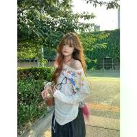 ราคา เสื้อเบลาส์แขนยาว สำหรับผู้หญิง สไตล์เรโทร ลายเพ้นท์มือ ดินสอสี เชือกรูด ทรงหลวม และกระชับสัดส่วน อเนกประสงค์ เหมาะสำหรับฤดูร้อน (1732859545458476040)