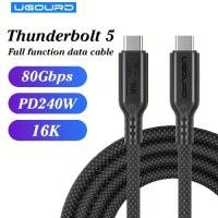 ราคา สาย UGOURD Thunderbolt 5, ถ่ายโอนข้อมูลความเร็วสูง 80Gbps, 120Gbps ทางเดียว, USB 4.0/3.2 Gen2, Type C เป็น Type C, PD 3.1, 48V5A, 240W, ส่งวิดีโอ 16K@60Hz เหมาะสำหรับพีซี, โทรศัพ (1733397773262227045)