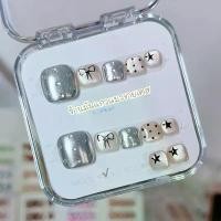 ราคา พร้อมส่งในไทย (เล็บเท้า)เล็บปลอมสีเจล Handmade แบบ 12 เล็บ พร้อมชุดอุปกรณ์ติดเล็บ สวยเงาวาว (1734420362413311758)
