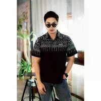 ราคา เสื้อเชิ้ต เสื้อผ้าฝ้ายฟอกนุ่มพิมพ์ลายขอนาค no.16ดำขอนาค (1734398315071899318)