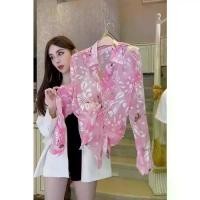 ราคา เสื้อเชิ้ต ลายดอกไม้ สไตล์ฝรั่งเศส เรียบหรู สำหรับผู้หญิง สีชมพู แฟชั่น แขนยาว ทรงสลิมฟิต คอปกโปโล กระดุมลง เหมาะสำหรับใส่ทำงาน (1732303966674847324)