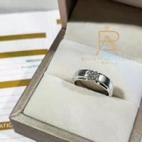 ราคา ของขวัญวันหยุด 100%-ส่งฟรี***แหวนเงินแท้ ชุบทองคำขาว แหวนชาย ฝังเพชร Moissanite 0.5 กะรัต พร้อมใบเซอร์ แฟชั่น (1734409677054903456)