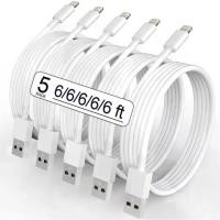 ราคา 5-Pack (6 Feet) Original [Apple MFi Certified] iPhone Charger, Lightning Data Cable Fast Charging Cable iPhone Charger Cable USB Cable Compatible with iPhone 13/12/11 Pro Max/Min (1733954847249893112)