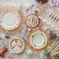 ราคา EWFIWFI SHOP Violet Flamingo Candyland Christmas Collection จานเซรามิคคริสต์มาส 5 แบบ จานแบน จานก้นลึก จานเปล ของขวั แนะนำ (1733581346887533837)