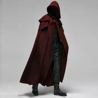 ราคา Halloween Cloak Cape Cosplay Costume Samurai Wizard Hooded Cloak Cape Performance Costume (1733477073105421431)