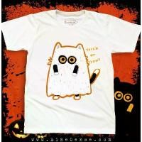 ราคา Boo~cat " special for this HALLOWEEN Off White T-shirt " น้องมาหลอก น่ากัวฝุดๆ~เสื้อยืดคุณภาพสีขาวออฟไวท์ (1733973747395560509)