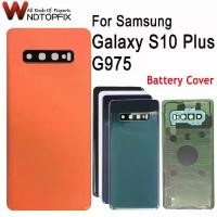 ราคา ฝาครอบแบตเตอรี่ประตูกระจกด้านหลังพร้อมเลนส์กล้อง 6.4" สำหรับ Samsung Galaxy S10 Plus, SM-G975 และ SM-G9750, ฝาหลัง, สำหรับ Samsung S10 Plus (1731473421924795426)