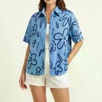 ราคา เสื้อฮาวายลายดอกไม้ สไตล์เกาหลี ลายเส้นน่ารัก สีพาสเทล ใส่เย็น ชุดสงกรานต์ มินิมอล 2569 Songkran (1734351340464735637)