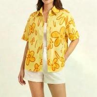 ราคา เสื้อฮาวายลายดอกไม้ สไตล์เกาหลี ลายเส้นน่ารัก สีพาสเทล ใส่เย็น ชุดสงกรานต์ 2569 Songkran (1734351328529974677)