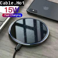 ราคา [COD] Qi wireless charger cool wireless charger 15W fast charge for iPhone 8 8 plus X XR 11 12 13 14 Samsung Huawei Xiaomi Android (1733463807481972291)