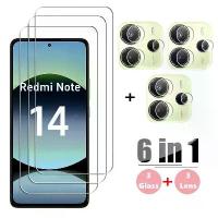 ราคา 6in1 ฟิล์มกระจกเต็มสำหรับ Xiaomi Redmi Note 14 ฟิล์มกระจกนิรภัย Redmi Note 14 ฟิล์มป้องกันหน้าจอ ฟิล์มเลนส์กล้อง Redmi Note 14 (1734329593920587629)