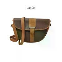 ราคา กระเป๋า Antique Bag Lancel Genuine Leather Vintage Khaki Brown Half Moon สินค้ามือสองแบรนด์แท้ ขายดี (1733937782362834628)