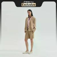 ราคา Jaspal-Plaid Bermuda Shorts with Dot Belt-J26SGWL047 (1734187532504630878)