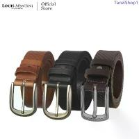 ราคา Louis Montini (Classic) เข็มขัดหนังวัวแท้ เข็มขัดหนังแท้พิมพ์ลายเฉียง Men's Belt MGN171 ขายดี (1733603709345564105)