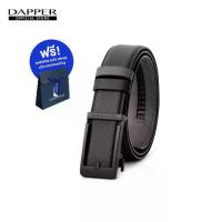ราคา DAPPER เข็มขัดหนังแท้ ปรับสายได้ Diagonal Ratchet Belt สีดำ + DAPPER Gift Bag (1730505072053291191)