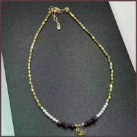 ราคา beautiful natural 1 pc hematite beads with pearl+red garnet and citrine pendant necklace (1734359433181103560)