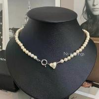 ราคา NSER.LOVE | NS0347S - Heart Pearl Necklace (1733156367149073518)